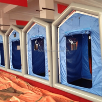 Tente de décontamination multi-personnes en PVC gonflable pour urgences médicales, 890L, 2x2x2.5m - Offre Spéciale