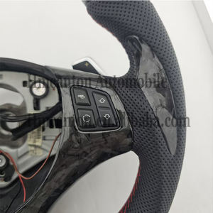 Latest Products Forged Carbon Fiber Leather Red Stitching Steering <b>Wheel</b> for BMW E90 E91 E92 E93 3 Series Car Steering <b>Wheel</b> - Product Image 4