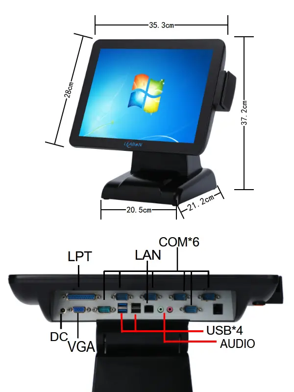 ระบบ Pos เงินสดครบชุดเครื่องขายปลีกระบบ Windows POS ทะเบียนเงินสดเต็มชุด