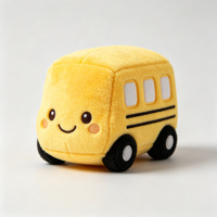 Jouet en peluche véhicule mignon : Bus scolaire, Voiture de course, Train, Camion – Peluche douce pour enfants, idéal comme cadeau