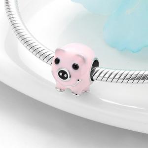 Abalorios de Plata de Ley 925 con Forma de Corazón Esmaltado y Adorable Potro de Caballo para Pulseras, Joyería de Moda al por Mayor - Product Image 4
