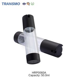 Flacon Airless de Luxe 50ml Transparent Vide en Plastique Personnalisable avec Pompe Airless, Étiquette Logo Personnalisé, Emballage pour Lotion - Product Image 1