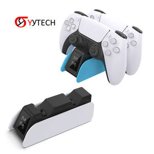 SYYTECH Indicador LED Estación de carga para PS5 <span class=keywords><strong>Playstation</strong></span> <span class=keywords><strong>5</strong></span> <span class=keywords><strong>Gamepad</strong></span> Controller Joysticks Soporte de carga - Product Image 1
