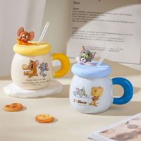 Mug à motif de dessin animé pour enfants, Tom et Jerry, tasse en céramique résistante aux hautes températures pour la maison