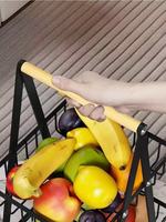 Étagère à Fruits Métallique Épaissie à 2/3 Niveaux, Finition Laquée, pour Bureau, Rangement de Comptoir de Cuisine, Présentation de Snacks et Fruits au Salon