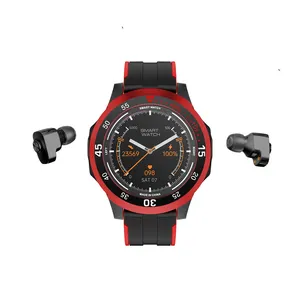 Casque Smart Watch M15 TWS avec écouteurs Montre casque Bluetooth 2 en 1 Montre intelligente étanche pour femmes et hommes