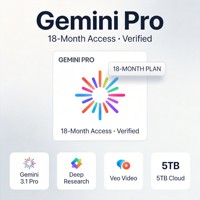 Accès de 12/18 mois à Gemini Pro, IA de Google pour la productivité et la créativité