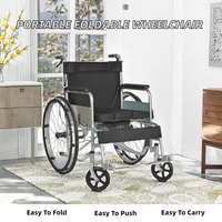 Pinang X98 Venta Directa de Fábrica, Nueva Silla de Ruedas Plegable Portátil con Empuje Manual para Adultos, Garantía de 3 Años, Uso Hospitalario, Clase II