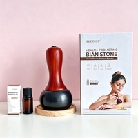 M Masseur chauffant portatif en pierre Bian pour la beauté de la peau et la relaxation corporelle, instrument d'équilibre énergétique vital, appareil de confort pour salon et usage domestique