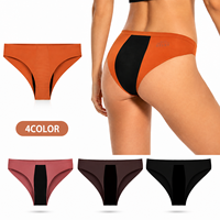 Tanga Fisiológica para Mujer, Talla Grande, a Prueba de Fugas por 24 Horas, Cintura Baja, Sin Costuras, para Mujeres Posparto