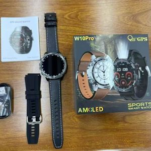 Montre connectée W10 Pro style professionnel, écran OLED, étanche 2ATM IP68, compatible natation, grande autonomie, appels inclus - Product Image 1