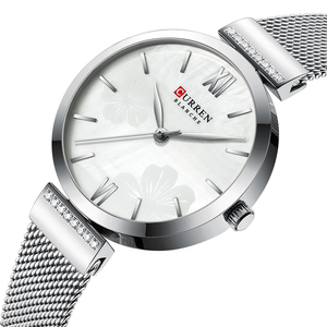 CURREN 9067 <span class=keywords><strong>Orologi</strong></span> da <span class=keywords><strong>Donna</strong></span> di Lusso, Orologio al Quarzo di Alta Gamma con Cinturino in Maglia di Acciaio Inossidabile, Reloj Mujer - Product Image 2