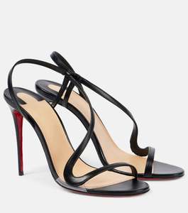 High-heeled Round-toe Sandals, Featuring Ultra-fine Fabric Upper, with a Flexible Lacing Design for <b>Red</b> Background High <b>Heels</b> - Product Image 2
