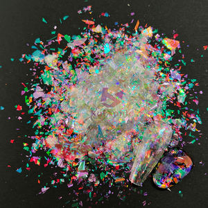 Poudre de mica multicolore effet miroir, paillettes de mica pour nail art, paillettes irisées effet caméléon pour vernis à ongles - Product Image 5