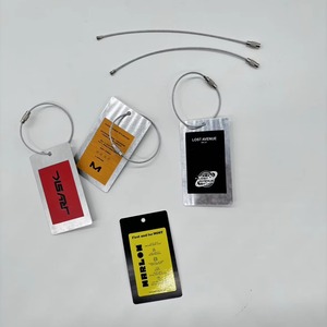 Custom Engraved LOGO Silver Metal Hang Tag for Clothing Hoodies Aluminum Hangtag Price Label - Product Image 5
