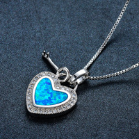 Collier pendentif cœur en cristal de luxe, pierre opale de feu blanche, chaîne en argent sterling 925, 18 pouces, bijoux pour femmes