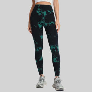 Women's High Waist Quick Drying <b>Yoga</b> Pants Hip Lifting Sports <b>Leggings</b> Tie Dye Pattern Spandex/Nylon for Training Running - Product Image 6