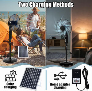 Vente en gros de ventilateurs portables rechargeables de 15 W de haute qualité, en plastique écologique, pour la maison, le bureau, les camping-cars, l'extérieur, avec 3 vitesses réglables - Product Image 3