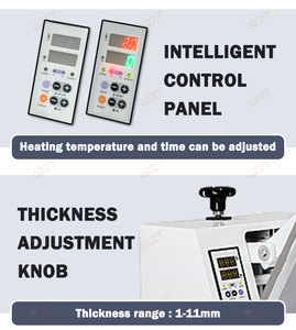 Bảng điều khiển thông minh hình chữ nhật bánh pizza bột Báo Chí flattener Máy làm bánh Pizza sưởi ấm Vòng bột bánh Máy ép - Product Image 3