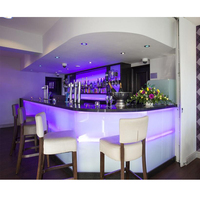 Meuble bar d'angle de luxe personnalisé pour la maison, le club ou l'hôtel - Mini bar à liqueurs moderne avec surface en pierre solide et garantie de 10 ans