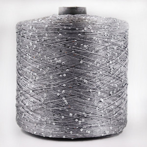 COOMAMUU Poliéster <span class=keywords><strong>Fancy</strong></span> <span class=keywords><strong>Spangle</strong></span> Irregular Shape Sequin Yarn para tejer y tejer - Product Image 3