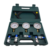 Kit de test de pression hydraulique pour excavatrice, 5 ou 9 raccords, manomètre de pression pour points de raccordement, tuyau de test, boîte de détection