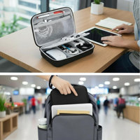 Vente en gros d'accessoires de voyage en EVA, organiseur électronique portable, étui de voyage, organiseurs technologiques, étui rigide à fermeture éclair