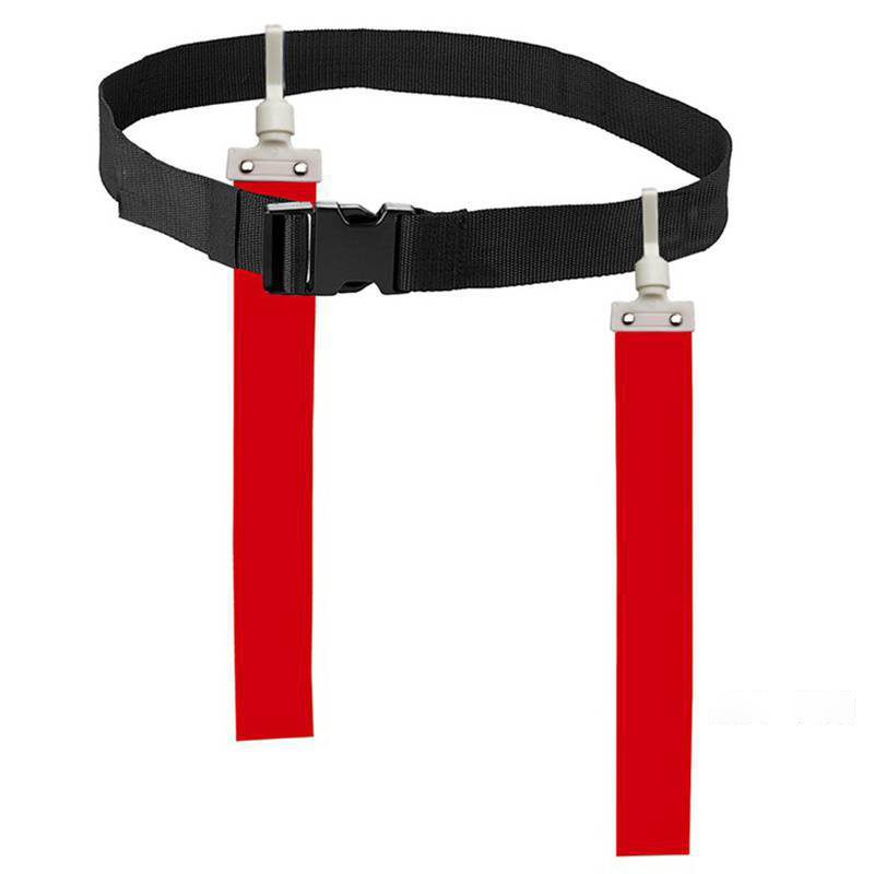 Ceinture à boucle drapeau rouge