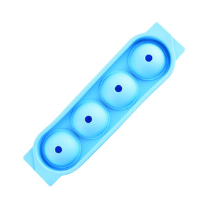 Модернизированная силиконовая форма для изготовления шариков для льда с 4 полостями, большой круглый лоток для льда, легкий выпуск, без BPA, для виски, коктейль-бар - Product Image 5