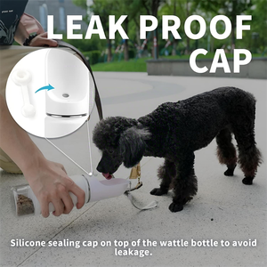 Bouteille d'eau portable 2-en-<span class=keywords><strong>1</strong></span> en acier inoxydable pour animaux de compagnie, anti-fuite, pour voyage en extérieur, pour chien et chat, pour la Coupe du Monde <span class=keywords><strong>FIFA</strong></span> - Product Image 5