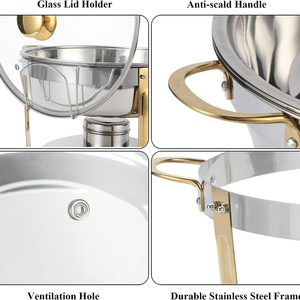 Plats chauffants électriques ronds de qualité supérieure pour hôtel, ensemble de buffet, chauffe-plats pour la restauration - Product Image 4