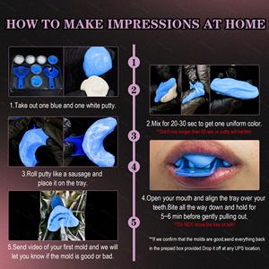 Grillz Personalizzati su Misura Stile Hip Hop Taglio Permanente Placcati in Argento 925, Oro Massiccio 14k 18k, Gioielleria di Lusso per Denti Semplici - Product Image 4