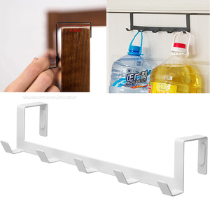 Porta della casa <span class=keywords><strong>ganci</strong></span> appendiabiti sopra la porta <span class=keywords><strong>ganci</strong></span> per appendere asciugamani cappotto chiave borsa con 5 <span class=keywords><strong>ganci</strong></span> - Product Image 5