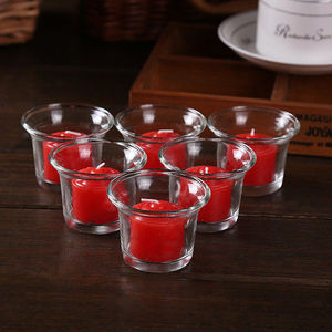 Petit porte-bougie en <span class=keywords><strong>verre</strong></span> <span class=keywords><strong>transparent</strong></span> résistant à la chaleur, pour bougies chauffe-plat et votives, idéal pour la décoration de table de mariage et de Noël - Product Image 3