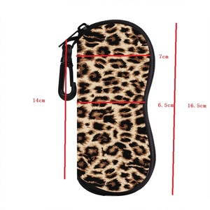 Tùy chỉnh thiết kế thăng hoa in ấn Kính mát trường hợp chống sốc Neoprene Kính mắt mềm Pouch Túi với dây kéo đóng cửa - Product Image 6