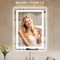 Espejo LED Moderno de Lujo con Diseño Inteligente, Inducción de Luz, Detección Bluetooth, Antivaho, Resistente al Agua, de Vidrio Templado para Baño