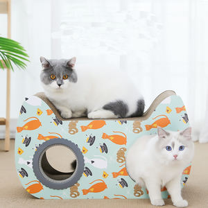 Gatto di lusso moderno Scratching Board Design unico in carta per alberi di gatto graffio sostenibile curvo per un comodo cartone classico - Product Image 3