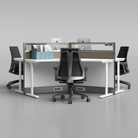 Station de travail de séparation en forme de Y cabine de bureau centre d'appels poste de travail personnaliser 4 6 8 personnes bureau mobilier de bureau moderne