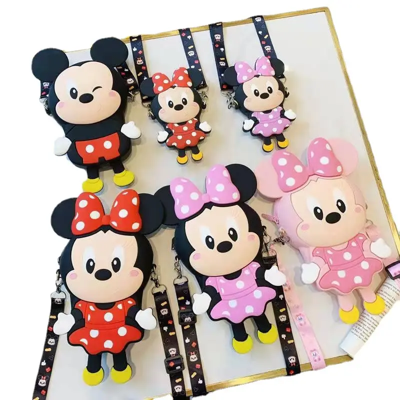 High Quality Cute cartoon Coin Bag various types pop it Wallet Portable Waterproof middle size Silicone Change purse for girls