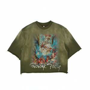 Personalizado 100% algodón Vintage Boxy Fit Oversize cuello redondo Camiseta para hombres Streetwear DTG estampado gráfico patrón sólido longitud corta - Product Image 1