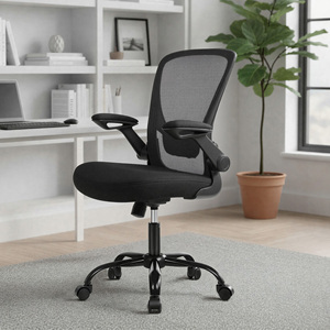 <span class=keywords><strong>Chaise</strong></span> de bureau ergonomique <span class=keywords><strong>SONGMICS</strong></span> avec support lombaire rembourré, siège de 53 cm, <span class=keywords><strong>chaise</strong></span> pivotante en maille avec accoudoirs pliables, <span class=keywords><strong>chaise</strong></span> de bureau noire - Product Image 3