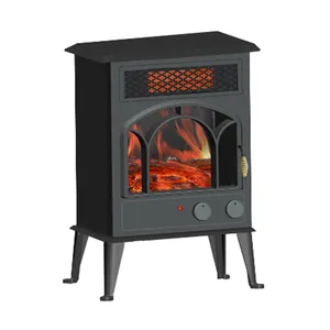 One Year Warranty Fast Heating Indoor Warming 3D Flame Effect Portable Room Infrared Space Electric Heater Fire place Fireplace