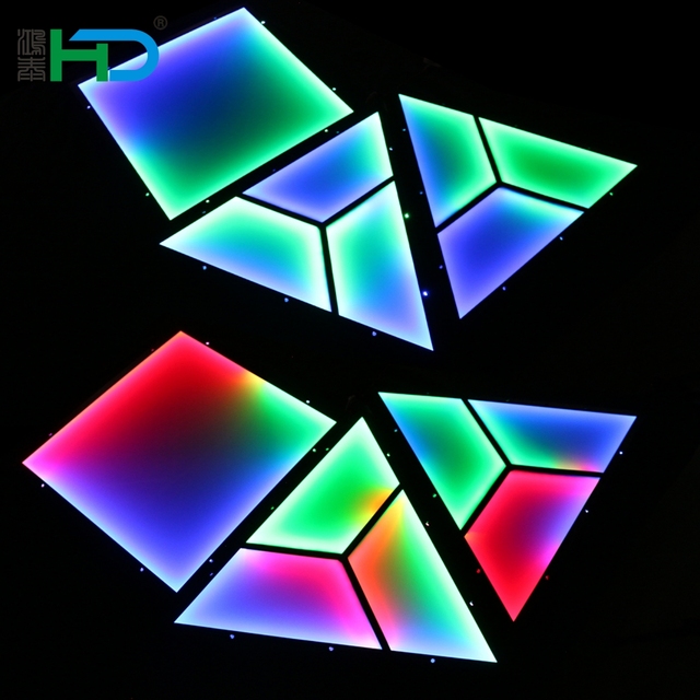DMX512 LED Ceiling Light Bar Pixel Panel 3D Matrix Panel 28W/40W IP20 for Hotel Use