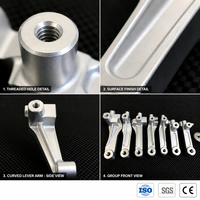 Leviers de commande en aluminium 6061 usinés CNC sur mesure de haute précision à 3/4/5 axes pour la robotique automobile et industrielle