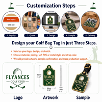 Étiquettes de bagages de golf personnalisables avec logo, étiquettes vierges pour sacs de golf