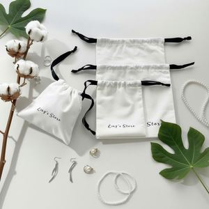 Pochette à chaussures en mousseline bio avec logo personnalisé, sac à main en coton naturel écologique, sac anti-poussière pour la protection des chaussures de marques de luxe - Product Image 5