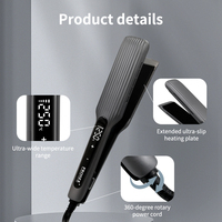 Professional Salon Hair Straightener with LCD Display Fast Heating Adjustable Temperature Flat Iron 2.5m Line Hair Tools
