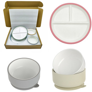 Silicone-china <b>Plates</b> Strong Suction Base Microwave-safe Suitable Steaming Boiling Shatter-proof Fresh Cute Baby Food <b>Plate</b> - Product Image 4