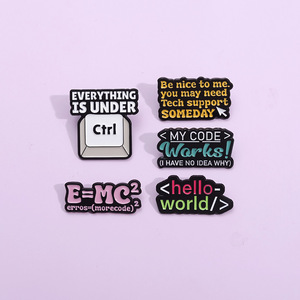 Insignia con Letras en Inglés Personalizada de Moda, Broche Creativo con Frases Divertidas, Broche Colorido de Dibujos Animados para Bolsos y Ropa - Product Image 1