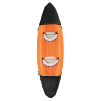 Kayak gonflable portable à prix abordable, canoë Dugout de 3,21 m de long en PVC+DWF, certifié CE, avec pagaies, pour lacs et rivières